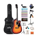 Adm Cutaway Acoustic Guitar Kit With Free Lesson For Beginner Adult Teen Full.... Fixed Price $194.99.