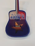 Austin Texas Travel Souvenir Magnet Acoustic Guitar Rockin' Tx Blue. Fixed Price $9.00.