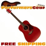 Oscar Schmidt OG21TTR Dreadnought Acoustic Built In Tuner Transparent Red New. Fixed Price $149.99.