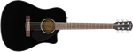 Fender CD-60SCE Bk Acoustic Electric Cutaway Dreadnought Guitar Walnut Fretboard. Fixed Price $349.99.