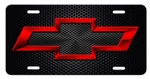 Black Grill Red Chevy Bowtie Mesh Aluminum Vanity License Plate Tag New. Fixed Price $24.97.