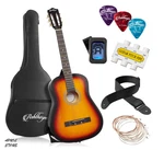 Ashthorpe 38" Beginner Acoustic Guitar Kit Sunburst W/ Gig Bag. Fixed Price $59.99.