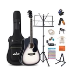 Adm Dreadnought Acoustic Guitar Kit With Free Lesson For Beginner Adult Teen .... Fixed Price $222.88.