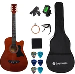 38 Inch Brown Beginner Acoustic Guitar Kit,bundle With Strap Picks Holder. Fixed Price $77.99.