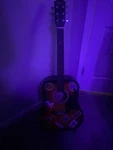 Squier, Acoustic Guitar By Fender. Barely Used. Comes With Stand. Fixed Price $40.00.