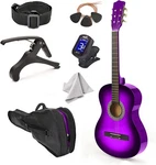 30" Left Handed Wood Guitar With Case Accessories For Kids/girls/boys/tee.... Fixed Price $68.68.
