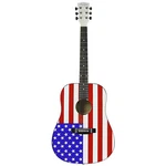 Main Street Maaf Graphic Top Dreadnought Acoustic Guitar, Usa American Flag. Fixed Price $209.99.