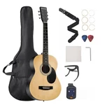 Vevor Dreadnought Acoustic GUITAR,36 IN,6-STRING Natural Solid Top Guitar,porta. Fixed Price $114.70.