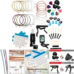 Acoustic Guitar Accessories Kit Includes Strings Tuner Capo Tool Picks Chart. Fixed Price $27.99.