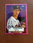 Taylor Rogers 2021 Topps Chrome Platinum Anniv Pink Wave Refractor Unissued /15. Fixed Price $40.00.