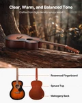 Vevor Dreadnought Acoustic Guitar, 40 In, 6-STRING Sunburst Solid Top Be. Fixed Price $161.95.