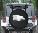Spare Tire Cover Waving American Distressed Flag Military Auto Accessories. Fixed Price $59.95.