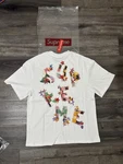 Supreme Patchwork Logo Graphic Tee White Men Size Crewneck Cotton T-shirt. Fixed Price $70.00.