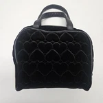 Betsy Johnson Quilted Hearts Velvet Top Handle Handbag Purse Travel. Fixed Price $21.00.