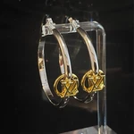 Louis Vuitton Lv Hoop Earrings - Box & Dust Pouch Included. Fixed Price $199.99.
