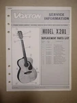 Voxton Guitar Service Information Model X201 Replacement Parts List Very Rare. Fixed Price $8.49.