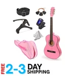 Full Package 30" Left-handed Pink Guitar For Girls: Case, Strap & Picks Included. Fixed Price $88.99.