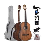 Winzz Classical Guitar 4/4 Adult For Beginners 39 Inches Brown. Fixed Price $152.54.