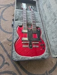 Electric Guitar Gibson Eipiphone Faded Cherry Double Neck. Fixed Price $800.00.