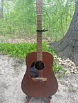 Left Handed Electric Martin & Co. D-15 Mahogany Guitar With Case. Fixed Price $475.00.