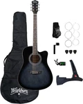 Washburn WA90CE Acoustic-electric Guitar Kit Dreadnought Cutaway, Built-in. Fixed Price $129.00.