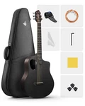 Donner RISING-G1 38" Acoustic Guitar Stain Balck Carbon Fiber And Wood With Case. Fixed Price $207.48.