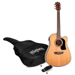 Washburn Apprentice Acoustic-electric Guitar Pack Natural. Fixed Price $259.00.