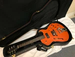 The Loar Hollowbody Electric Guitar Thinbody Archtop Orange LH306T Bigsby W/case. Fixed Price $850.00.