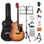 Adm Beginner Acoustic Guitar, Kids Students Cutaway Bundle Free Lesson.... Fixed Price $193.92.
