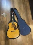 Vintage 1970 Harmony Sears Silvertone Acoustic Guitar F-70-B Broken Bridge **. Fixed Price $148.00.