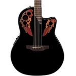 Ovation Celebrity CE44 Elite Grand Auditorium Ae Guitar, Solid Spruce Top, Black. Fixed Price $574.00.
