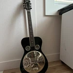 Recording King Black Acoustic Resonator Guitar Spider Bridge Metal Cone 6 String. Fixed Price $400.00.