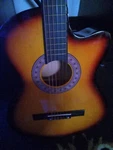 38" Beginner Acoustic Electric Guitar Starter Set All Wood Cutaway New Sunburst. Fixed Price $150.00.