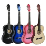 38" Wooden Beginners Acoustic Guitar With Case Strap Tuner And Pick. Fixed Price $45.19.