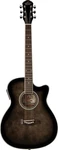 Oscar Schmidt Oaceftb-a Transparent Black Auditorium Acoustic Electric Guitar. Fixed Price $199.95.