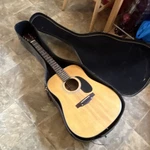 Woods Dreadnought Acoustic Guitar 6 String Spruce Mahogany Natural W/ Case. Fixed Price $55.00.