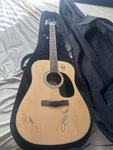 Mitchell MD100 Guitar With Multiple Autographs And Included Gator Case. Fixed Price $125.00.
