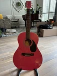 Hot Pink J Reynolds 3/4 Acoustic Guitar. Fixed Price $80.00.