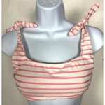 Anne Cole Studio Bikini Top Size M White And Coral Ties At Shoulder New Tags. Fixed Price $14.99.