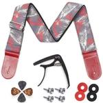 Guitar Strap - Acoustic & Electric With Leather Ends Blue Totem. Fixed Price $16.97.