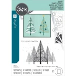 Sizzix Clear Stamp Set With Stencil By Stacey Park Cosmopolitan Merry And Light. Fixed Price $18.74.