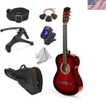 30" Left-handed Kids Guitar With Red Gradient Finish Complete Learning Set. Fixed Price $71.19.