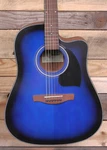 Ibanez PF50CE Acoustic/electric Guitar Open Pore Transparent Blue Sunburst Top. Fixed Price $199.99.