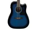 Used Ibanez PF15ECE Series Dreadnought A/e Guitar - Blue. Fixed Price $169.99.