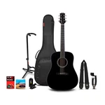 Mitchell Motion D150 Dreadnought Acoustic Guitar Deluxe Pack Black. Fixed Price $329.99.