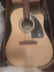 Epiphone AJ-100 Ce Natural Western Guitar With Pickup Cutaway. Fixed Price $199.99.