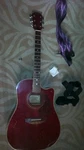 Carlo Robelli Acoustic-electric Dreadnought Guitar Red W/ Strap & Strings. Fixed Price $99.99.