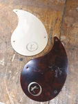 Two Old Kay Acoustic Guitar Pickguards Emblem. Fixed Price $45.00.