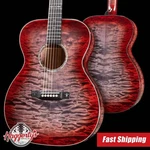 Martin Custom Shop Style 45 OM-14F Acoustic Guitar Quilted Maple, Charcoal Che. Fixed Price $9165.00.