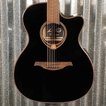 Lag Guitars T118ACE-BLK Black Auditorium Cutaway Acoustic Electric #1841. Fixed Price $599.00.